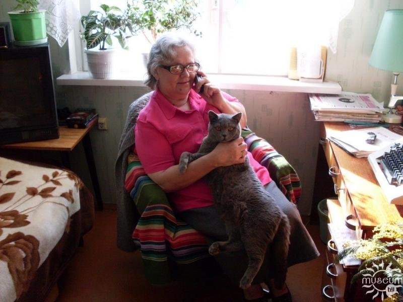 With a pet cat Timofey. 2010